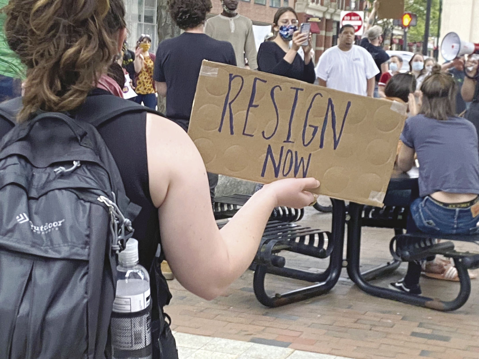 Demonstrators in Manchester demand aldermen resign over social media posts